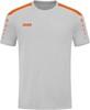 JAKO 4223D Shirt Power Km Dames - Zachtgrijs/Fluo Oranje - 34
