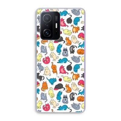 Kleurrijke katten: Xiaomi 11T Pro Transparant Hoesje