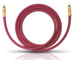 Cinch Audio Aansluitkabel [1x Cinch-stekker - 1x Cinch-stekker] 3.00 m Bordeaux Vergulde steekcontacten Oehlbach NF 214 SUB