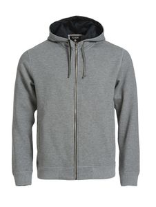 Clique 021044 Classic Hoody Full Zip - Grijsmelange - S