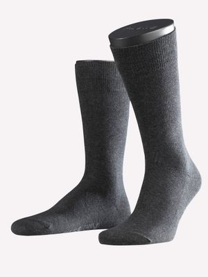 FALKE - Sokken - Family Heren - Antraciet Melange - 3080, Maat:43-46
