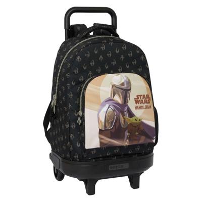 Schoolrugzak met Wielen The Mandalorian This is the way Zwart 33 X 45 X 22 cm