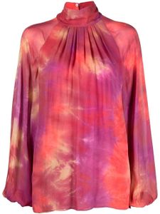 Roberto Cavalli blouse à imprimé tie dye - Rose