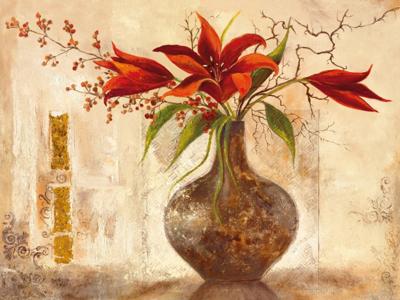 Kunstdruk Anna Field - Red Lilies 80x60cm