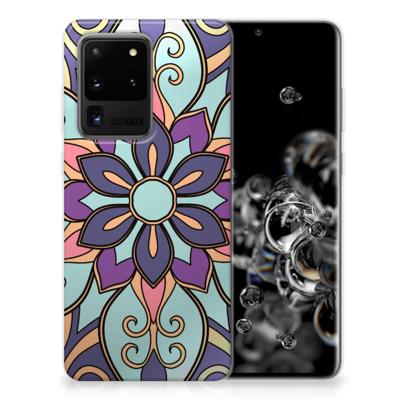 Samsung Galaxy S20 Ultra | TPU Case | Purple Flower
