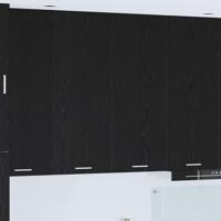 Hangkast Riga Zwart Eiken 80 x 31 x 100 cm Bewerkt hout Hangkast Riga Zwart Eiken 80 x 31 x 100 cm Bewerkt hout
