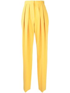 Stella McCartney pantalon droit à design plissé - Jaune