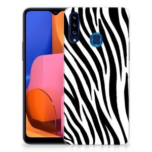 Samsung Galaxy A20s TPU Hoesje Zebra