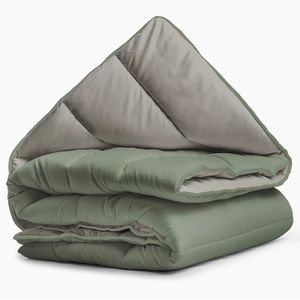 Dekbed zonder Overtrek - All Year - Groen/Khaki (Warmteklasse 2)-1-persoons (140x200 cm)