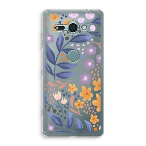 Flowers with blue leaves: Sony Xperia XZ2 Compact Transparant Hoesje