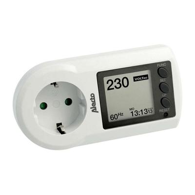 Stekker met elektriciteitsverbruikmonitor Alecto Wit 3680 W