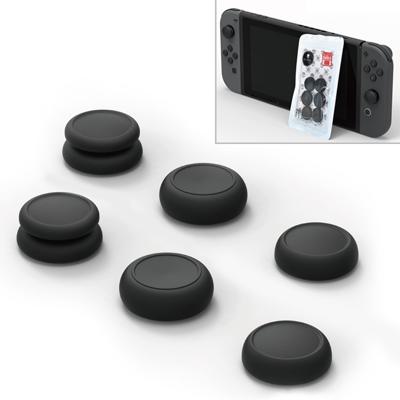 Schedel & co links + rechts gamepad Rocker Cap knop cover duim grip set voor schakelaar/schakelaar Lite/JOYCON (zwart)
