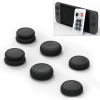 Schedel & co links + rechts gamepad Rocker Cap knop cover duim grip set voor schakelaar/schakelaar Lite/JOYCON (zwart)