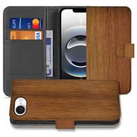 iPhone 16e | Book Style Case | Donker Hout iPhone 16e | Book Style Case | Donker Hout