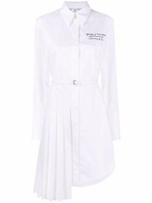 Off-White robe-chemise Popeline asymétrique - Noir