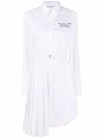 Off-White robe-chemise Popeline asymétrique - Noir