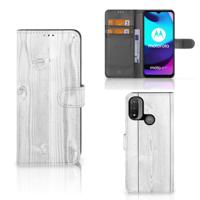 Motorola Moto E20 | E30 | E40 | Book Style Case | White Wood