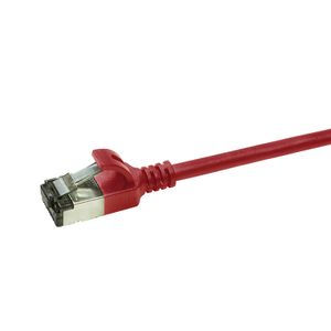 LogiLink CQ9074S RJ45 Netwerkkabel, patchkabel CAT 6A U/FTP 5.00 m Rood Extreem dun, Vlambestendig, Flexibel, Folie afscherming, Halogeenvrij, Snagless,