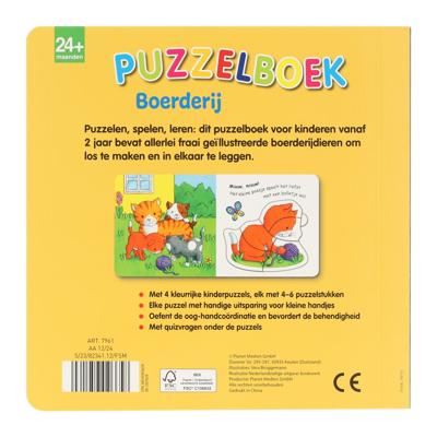 Wins Holland Puzzelboek boerderij - 4 puzzels