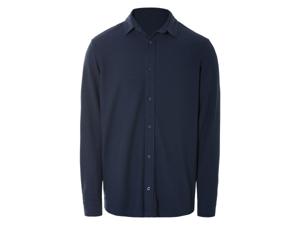 LIVERGY Heren overhemd (Marineblauw, XL)
