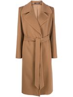 Tagliatore belted wool-blend midi coat - Marron - thumbnail