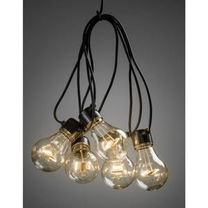Konstsmide 2379-800 Party-lichtketting Binnen/buiten Energielabel: G (A - G) werkt op het lichtnet Aantal lampen 10 LED Barnsteen Verlichte lengte: 4.5 m