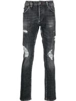 Philipp Plein jean droit à effet usé - Gris - thumbnail