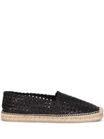 Dolce & Gabbana espadrilles à semelle en raphia - Noir