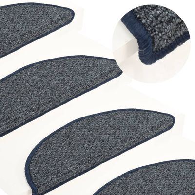 VidaXL Trapmatten 15 st 56x17x3 cm donkerblauw