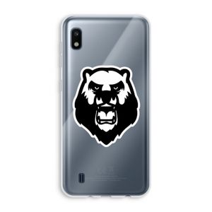 Angry Bear (white): Samsung Galaxy A10 Transparant Hoesje
