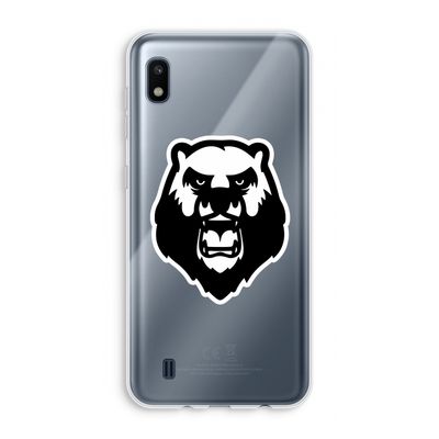 Angry Bear (white): Samsung Galaxy A10 Transparant Hoesje