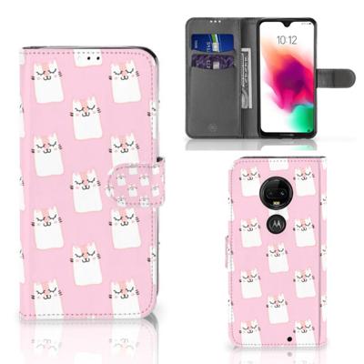 Motorola Moto G7 | G7 Plus | Telefoonhoesje | Met pasjeshouder | Sleeping Cats