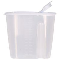 Excellent Houseware Voedselcontainer strooibus - wit - 1,5 liter - kunststof - 19,5 x 9,5 x 17 cm   - - thumbnail