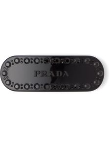 Prada barrette à ornements en cristal - Noir