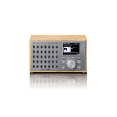 LENCO DAR-017WH - Compacte en stijlvolle DAB+/FM radio met Bluetooth® en houten behuizing - Eikenhout