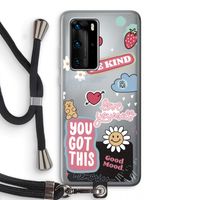 Positivity: Huawei P40 Pro Transparant Hoesje met koord