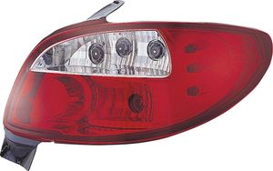 Set Achterlichten passend voor Peugeot 206 excl. CC/SW - Rood/Helder DLPER39