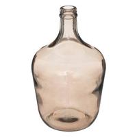 Atmosphera vaas Fles - grijs transparant - glas - H30 x D18 cm