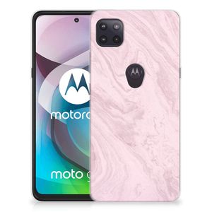 Motorola Moto G 5G TPU Siliconen Hoesje Marble Pink - Origineel Cadeau Vriendin