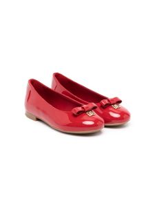 Dolce & Gabbana Kids ballerines à détail de nœud - Rouge