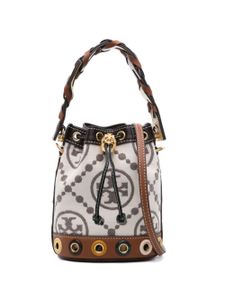 Tory Burch sac seau à motif monogrammé en jacquard - Blanc