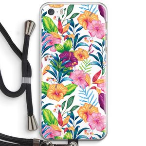 Tropisch 2: iPhone 5 / 5S / SE Transparant Hoesje met koord