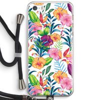 Tropisch 2: iPhone 5 / 5S / SE Transparant Hoesje met koord