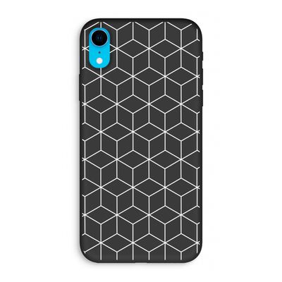 Zwart-witte kubussen: iPhone XR Biologisch afbreekbaar hoesje