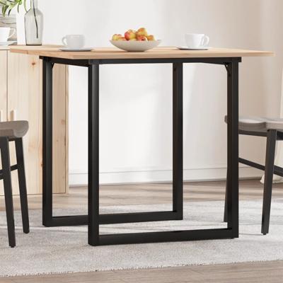 Eettafel O-frame 90x90x75 cm massief grenenhout en staal