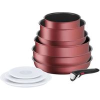 Ingenio Daily Chef Rouge 10-delige pannenset - 6 pannen - 3 deksels - 1 afneembare handgreep - rood