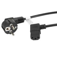 Voedingskabel Lanberg SCHUKO CEE 7/7 A IEC320 C13 Zwart