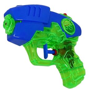 Waterpistooltje/waterpistool - blauw/groen - 12 cm - speelgoed