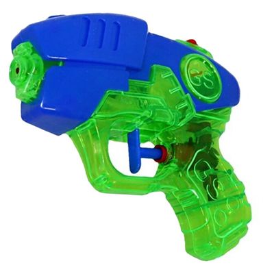 Waterpistooltje/waterpistool - blauw/groen - 12 cm - speelgoed