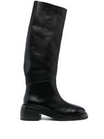 Marsèll bottines Chamois 75 mm en cuir à détail de zip - Noir